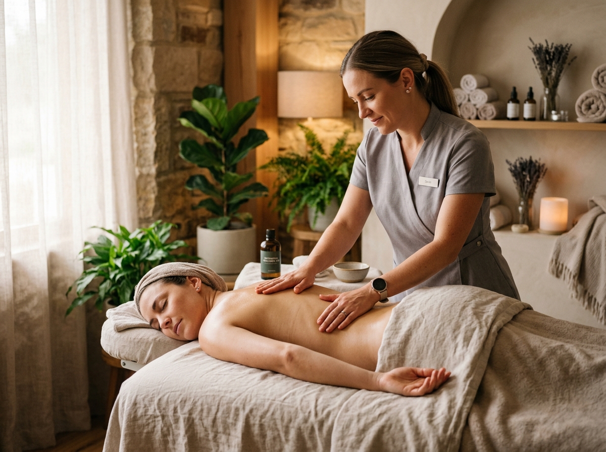 Sesión de masaje linfático manual en Costabella Spa